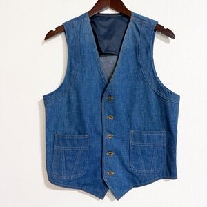 Vintage Lee Denim Button Front Vest